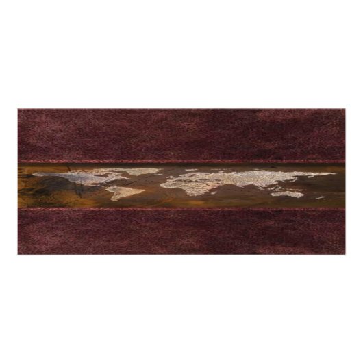 Wereldkaart-rackkaart Reclamekaart (Voorkant)