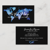 Wereldkaart Rand Agent Rental Kantoor Visitekaartje (Voorkant / Achterkant)