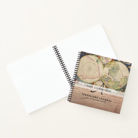 Wereldkaart Reis Pensioen Emmerlijst Cadeau Vader  Notitieboek (Binnen)