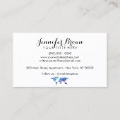 Wereldkaart Reisagent Blue Rental Kantoor Visitekaartje (Achterkant)