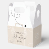 Wereldkaart reisavontuur begint met Afstuderen Bedankdoosjes (Geopend)