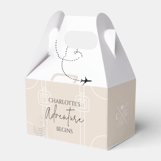 Wereldkaart reisavontuur begint met Afstuderen Bedankdoosjes (Voorkant Zijde)