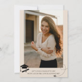 Wereldkaart reisavontuur begint met Afstuderen Kaart (Achterkant)