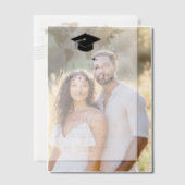 Wereldkaart reisavontuur begint met Afstuderen Vellum Uitnodigingen (Offset (Koppel))