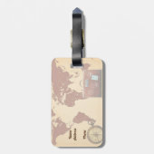 wereldkaart reisbagage bagagelabel (Achterkant verticaal)
