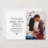 Wereldkaart reisbestemming bruiloft opslaan datum kaart (Achterkant)