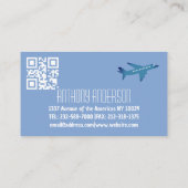 wereldkaart reisbureau vliegreizen agentschap visitekaartje (Achterkant)