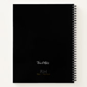 wereldkaart reisnotities zwart notitieboek (Achterkant)