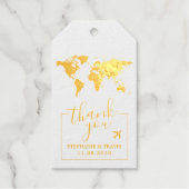 Wereldkaart-reisthema Bestemmingsvoorkeur Cadeaulabels (Voorkant)