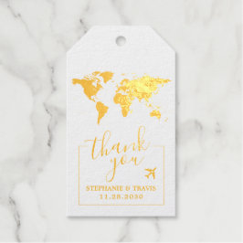 Wereldkaart-reisthema Bestemmingsvoorkeur Cadeaulabels