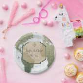 wereldkaart reisthema bruiloft papieren bordje (Feest)