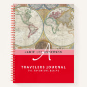 Wereldkaart Reizen Pensioen Bucket List Gift Papa Notitieboek (Voorkant)