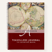 Wereldkaart Reizen Pensioen Bucket List Gift Papa Notitieboek (Voorkant)