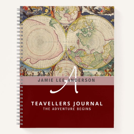 Wereldkaart Reizen Pensioen Bucket List Gift Papa Notitieboek (Voorkant)