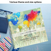 Wereldkaart Reizen Pensioen Bucket List Gift Papa Notitieboek