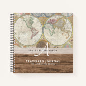 Wereldkaart Reizen Pensioen Bucket List Gift Papa Notitieboek (Voorkant)