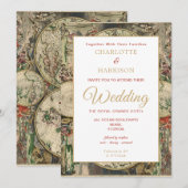  Wereldkaart Reizen Thema Bruiloft Kaart (Voorkant / Achterkant)