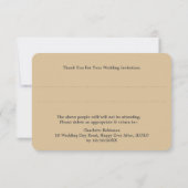  Wereldkaart Reizen Thema Bruiloft RSVP Kaartje (Achterkant)