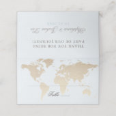 Wereldkaart Reizen Thema  look Plaatskaartje (Buitenkant ongevouwen)