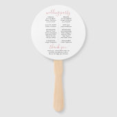 Wereldkaart Reizen Thema Wereldbol Trouwprogramma Handwaaier (Achterkant)