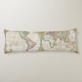 Wereldkaart  reiziger lichaamskussen (Achterkant)