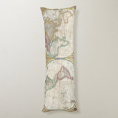 Wereldkaart  reiziger lichaamskussen (Achterkant (Verticaal))