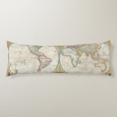 Wereldkaart  reiziger lichaamskussen (Voorkant)