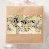  Wereldkaart retourlabel Etiket (Insitu)