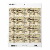  Wereldkaart retourlabel Etiket (Full Sheet)