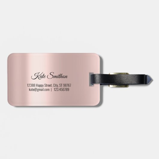 Wereldkaart richt wat een ONEderful Roos van de We Bagagelabel (Achterkant horizontaal)