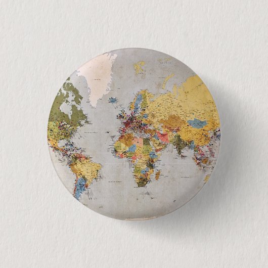 wereldkaart ronde button 3,2 cm (Voorkant)