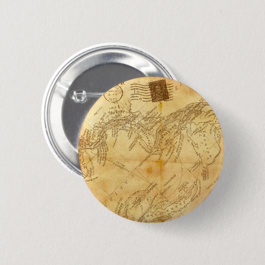  wereldkaart ronde button 5,7 cm (Voorkant /achterkant)