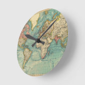  Wereldkaart Ronde Klok (Hoek)