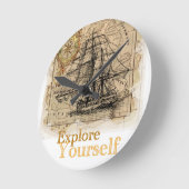  Wereldkaart Ronde Klok (Hoek)