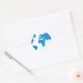 Wereldkaart Ronde Sticker (Envelop)