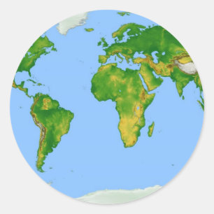 wereldkaart rondetsticker ronde sticker