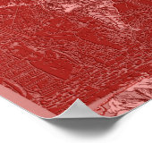 wereldkaart rood 1 poster (Hoek)