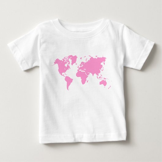 Wereldkaart - Roze (Voorkant)