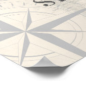 Wereldkaart Roze Floral Baby shower Welkom Poster (Hoek)