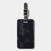 Wereldkaart 's Nachts licht de stad van de aarde. Bagagelabel (Voorkant verticaal)