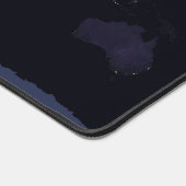 Wereldkaart 's Nachts licht de stad van de aarde. Bureaumat (Hoek)