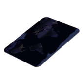 Wereldkaart 's Nachts licht de stad van de aarde. Magneet (Linkerzijde)