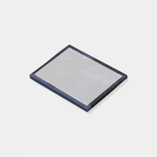 Wereldkaart 's Nachts licht de stad van de aarde. Post-it® Notes (Schuin)