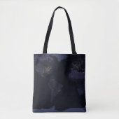 Wereldkaart 's Nachts licht de stad van de aarde. Tote Bag (Voorkant)