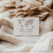 Wereldkaart Save the Date sjabloon
