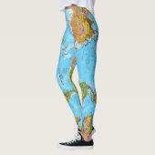 Wereldkaart. Schoolse leggings. themadag Leggings (Links)