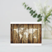 wereldkaart schuur 2 briefkaart (Staand voorkant)