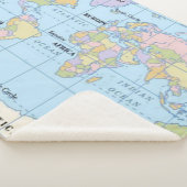 WERELDKAART SHERPA DEKEN (3/4)