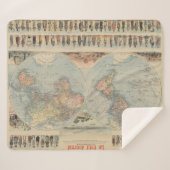  Wereldkaart Sherpa Deken (Voorkant (horizontaal))