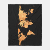 wereldkaart Silhouette - Bales van Hay Fleece Deken (Voorkant)